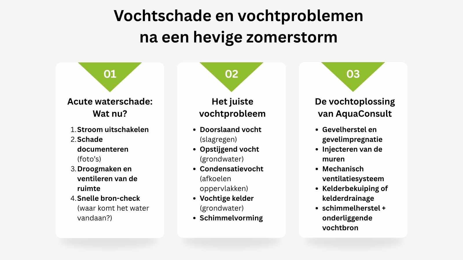 Vochtproblemen na hevig onweer